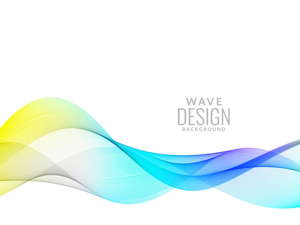 абстрактний фон з барвистим дизайном хвилі
 - Вектор, зображення