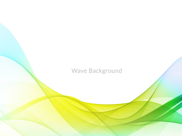 Декоративный фон с цветовым вектором волн - Вектор,изображение