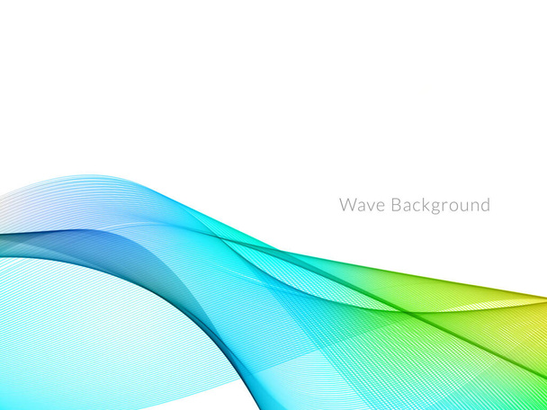 Hladký stylový barevný vektor pozadí vln - Vektor, obrázek