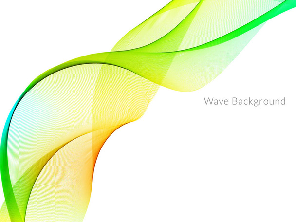 Smooth stylish colorful wave background vector - Vector, Image