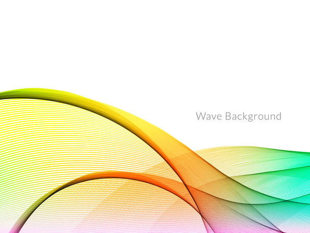 カラフルな波のデザインベクトルと装飾的な背景 - ベクター画像
