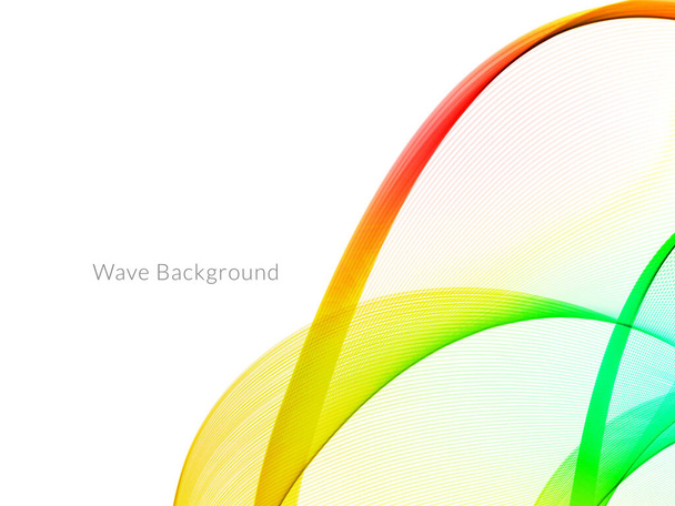 Liscio elegante colorato onda vettore di sfondo - Vettoriali, immagini