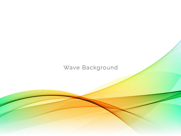 Attraente moderno concetto di onda vettore di sfondo decorativo - Vettoriali, immagini