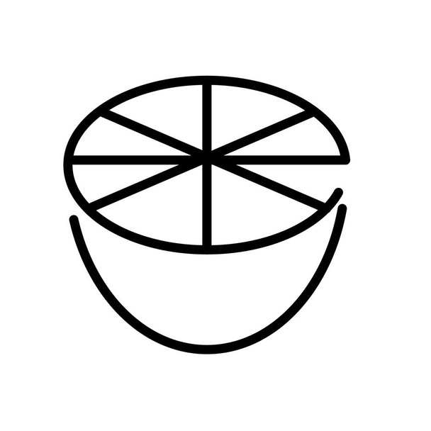 limón cítricos línea estilo icono - Vector, imagen