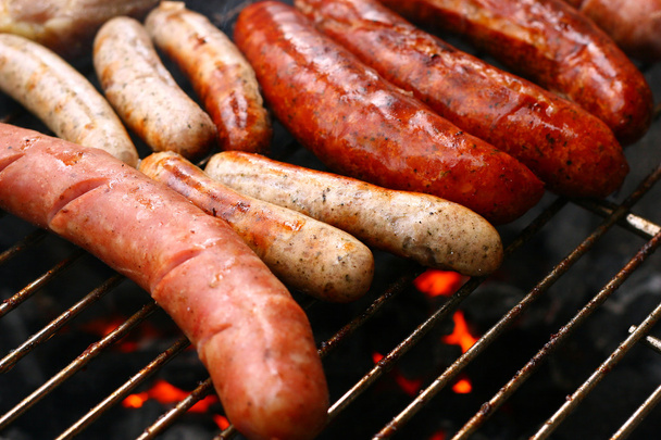 Sausages on the grill - Photo, Image