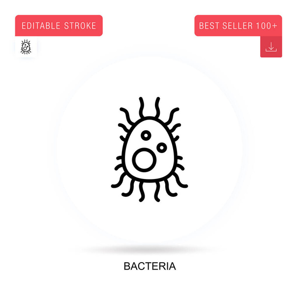 Bacteria flat vector icon. Vector isolated concept metaphor illustrations. - Vector, Image
