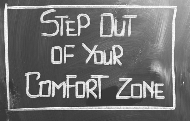 Step Out Of Your Comfort Zone Concept - Foto, afbeelding