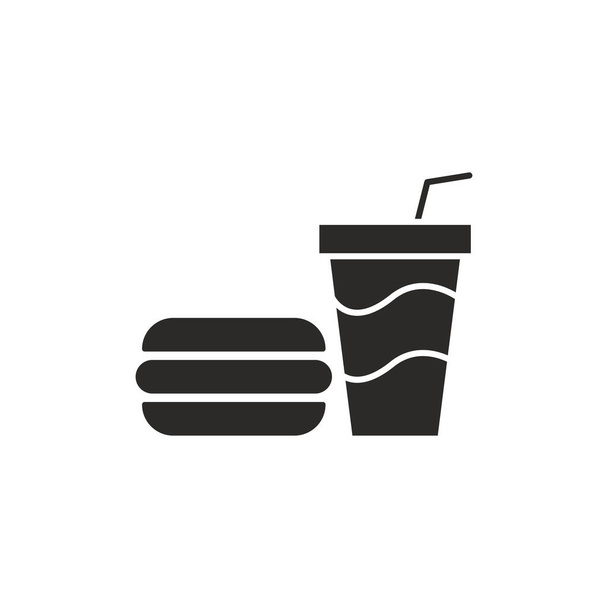 Icono de menú de hamburguesa. Comida rápida símbolo moderno, simple, vector, icono para el diseño del sitio web, aplicación móvil, ui. Ilustración vectorial - Vector, imagen