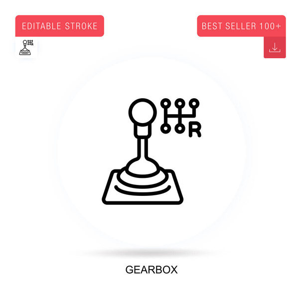Gearbox flat vector icon. Vector isolated concept metaphor illustrations. - Vector, Image