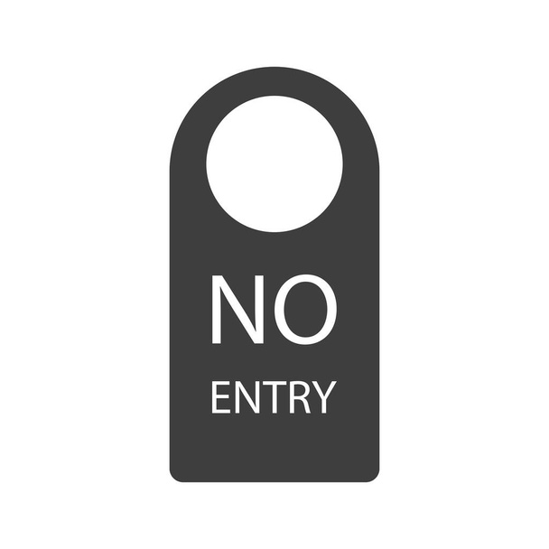 Hotel hanger sign, No entry room tag icon, simple flat style.  - Vector, Image