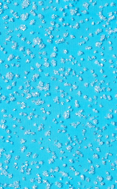 Brilhante Sparkles azul nupcial guipure ou atacadores fundo abstrato - Foto, Imagem