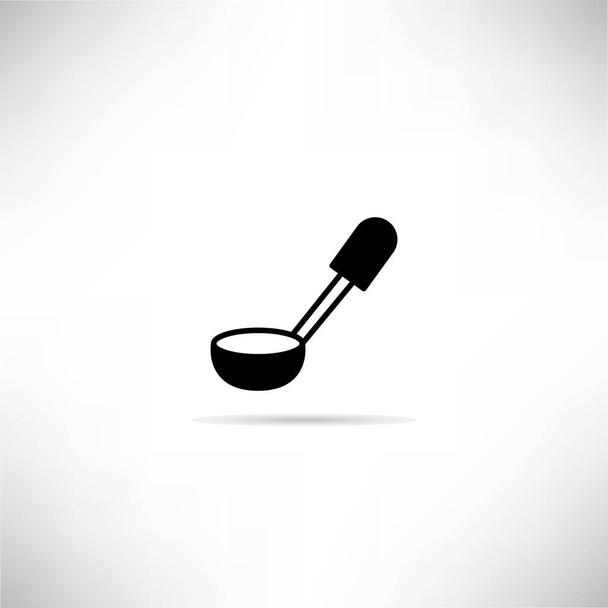 spoon icon with drop shadow vector illustration - Vector, Image