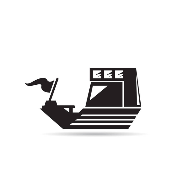 Fischerboot Symbol Vektor auf weißem Hintergrund - Vektor, Bild
