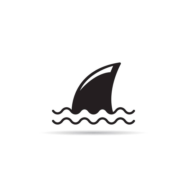 haaienvin icoon vector op witte achtergrond - Vector, afbeelding