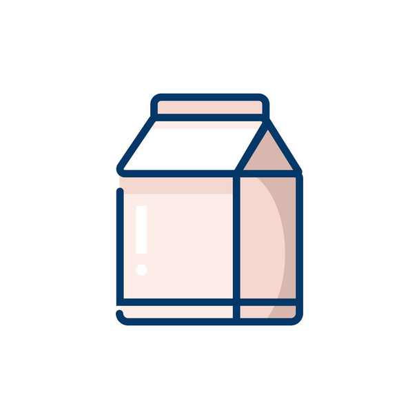 packaging food for milk icon - Vetor, Imagem