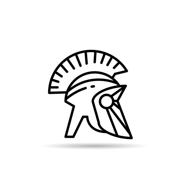 Иконка спартанского шлема - Вектор,изображение