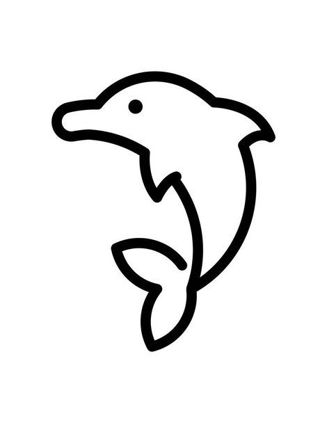 dolphin  icon vector illustration  - Vektor, kép