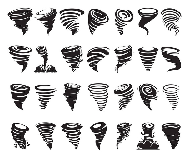 tyfoon, orkaan, tornado symbool vector illustratie - Vector, afbeelding