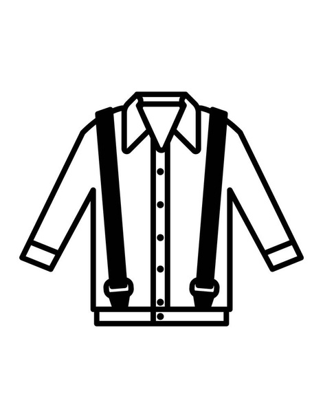 vector illustration of modern b lack icon of clothing - Vector, afbeelding