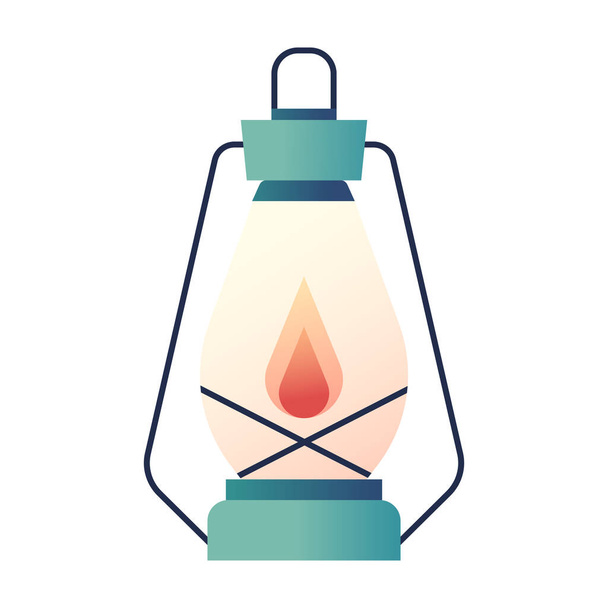 lantern flat icon vector illustration - Vektör, Görsel