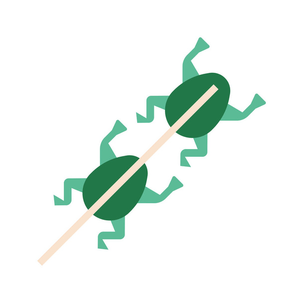 frog flat icon vector illustration - Vektor, kép