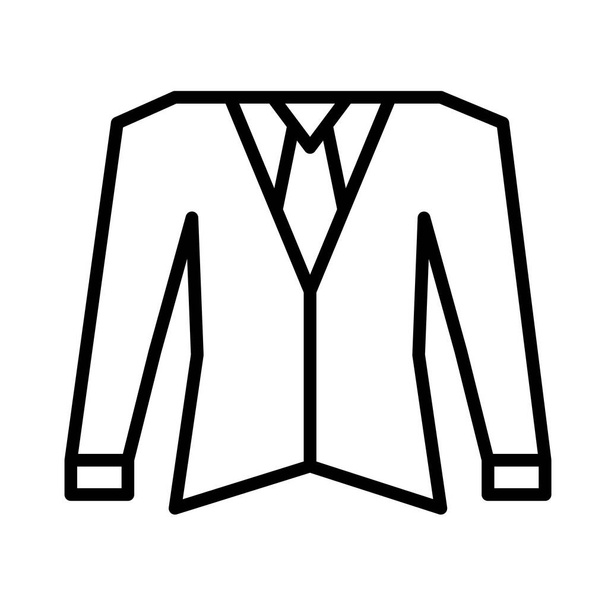 coat icon. simple illustration of female shirt vector icons for web - Vector, Imagen