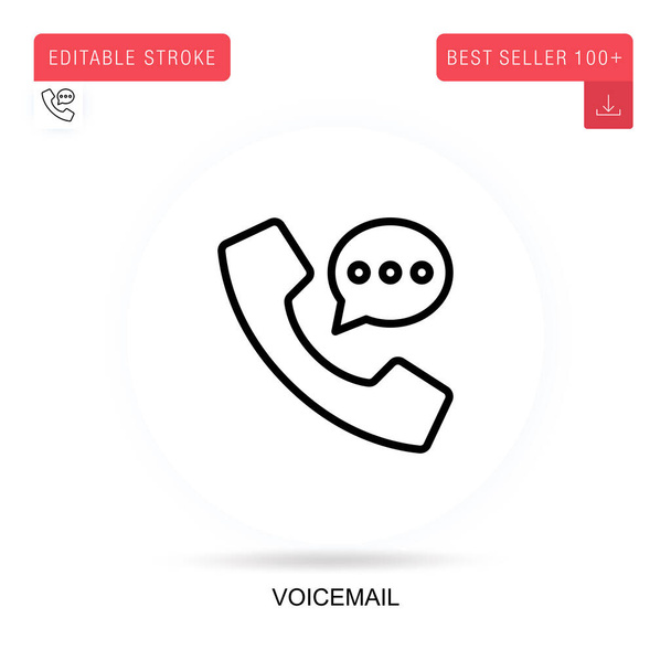 Voicemail flat vector icon. Vector isolated concept metaphor illustrations. - Vector, Image