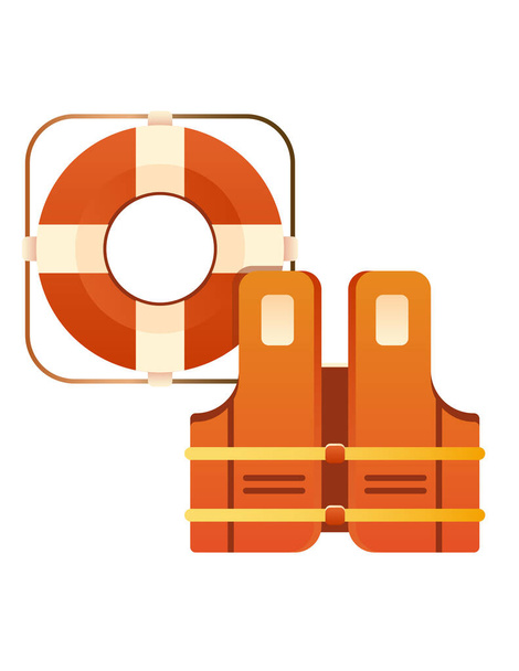 vector illustration of a lifebuoy icon - Вектор,изображение