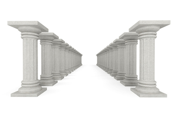 Columnas antiguas clásicas en fila
 - Foto, Imagen