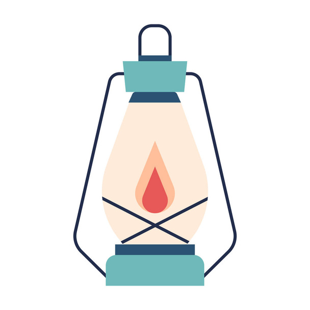 lantern flat icon vector illustration - Vector, afbeelding