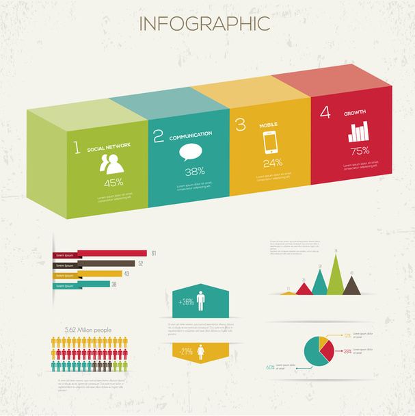 Infographic elements. - Vector, afbeelding