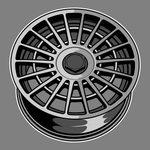 Car wheel illustration for conceptual design - Vector, Image
