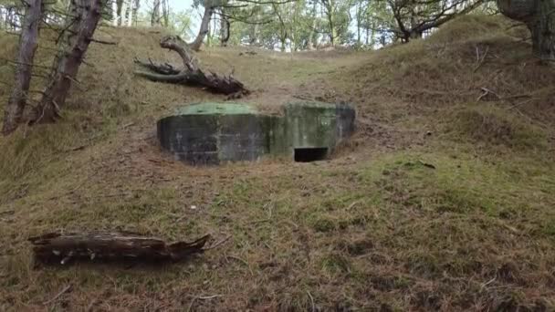 Dieser verlassene Bunker heißt Tobruk und liegt in einem Wald in den Niederlanden. - Filmmaterial, Video