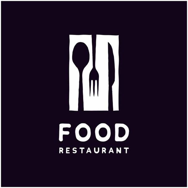 Spoon Fork and Knife for Dining Restaurant logo design - Vector, Image