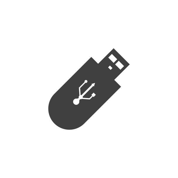 ikona USB wektor szablon projekt ilustracja - Wektor, obraz