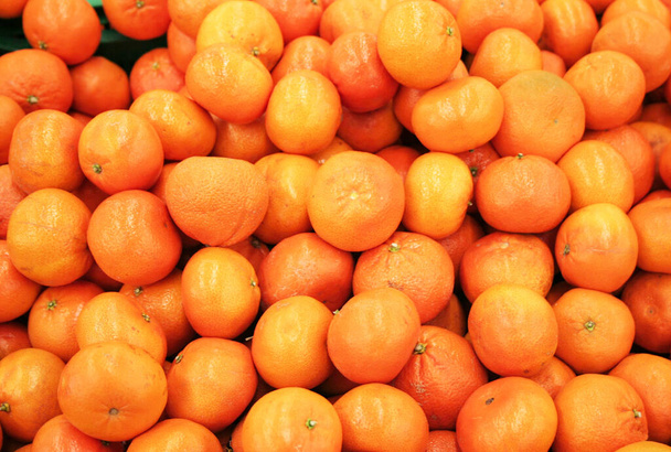 Pozadí z oranžových mandarinek. Správná výživa, vegetariánství - Fotografie, Obrázek