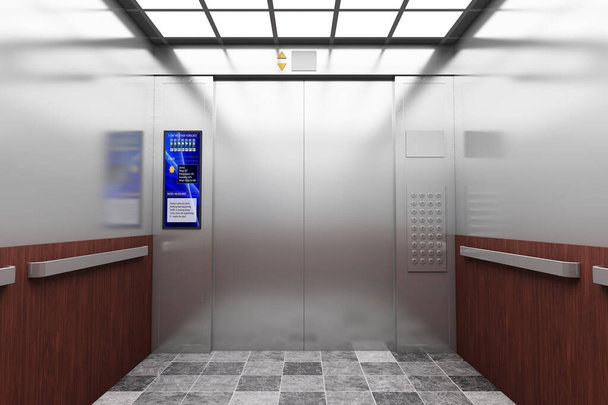 3D καθιστούν ένα σύγχρονο ασανσέρ - Φωτογραφία, εικόνα