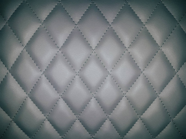 Кожаная текстура, сшитая в форме бриллианта - Фото, изображение