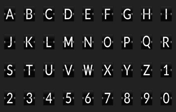 Hochauflösende Vollbuchstaben von A bis Z mit Zahlen von 0 bis 9 - Foto, Bild