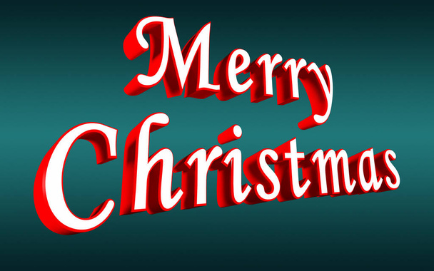 3d rendering of a Merry Christmas greeting - Photo, Image