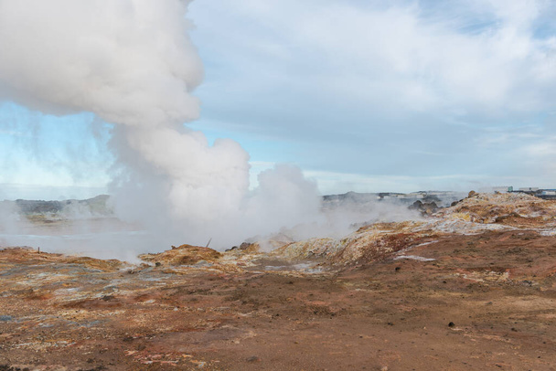 Gunnuhver geothermal hot spring on Reykjanes in Iceland - Photo, Image