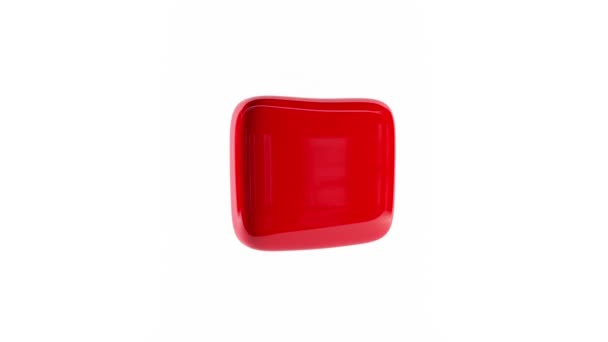 大きな赤いハートが変形します。赤いブロックの外に変形する大きな赤いハートの4k 3Dアニメーション - 映像、動画