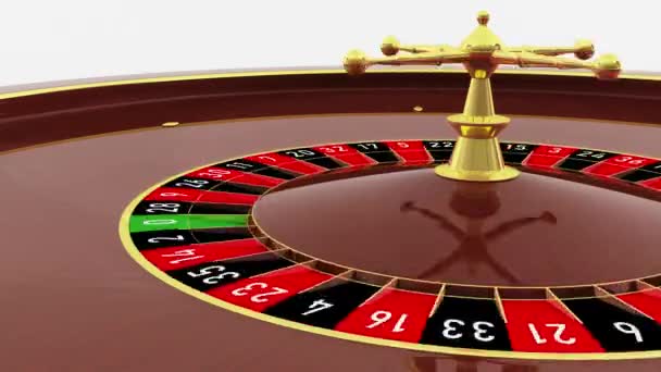 Casino Roulette wheel4k 3D animation of a casino roulette wheel - Footage, Video