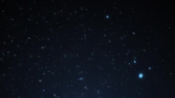 Una tormenta de nieve. Simulación de tormenta de nieve de invierno 4k - Imágenes, Vídeo