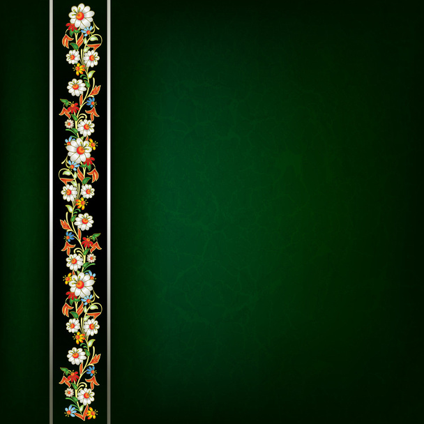 Fond grunge abstrait avec ornement floral
 - Vecteur, image