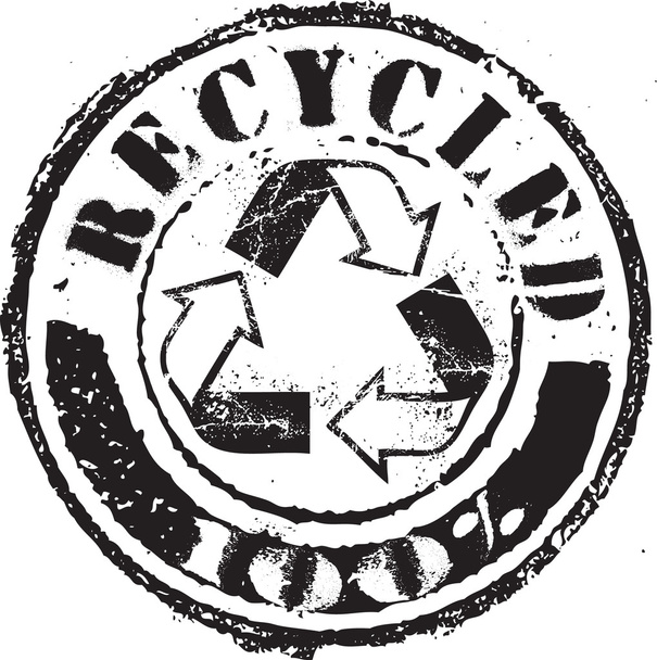 sello reciclado
 - Vector, imagen