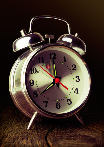 Silver retro alarm clock  - Foto, Bild