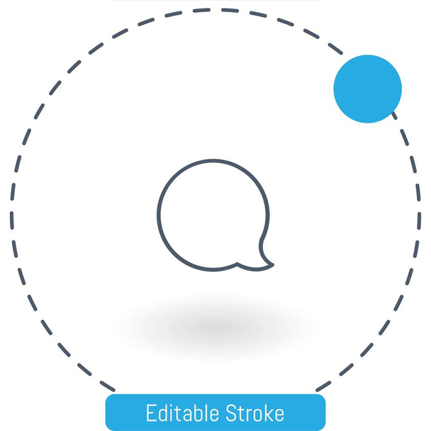 ícone de vetor de bolha de fala ícones esboço de curso editável para web e celular - Vetor, Imagem