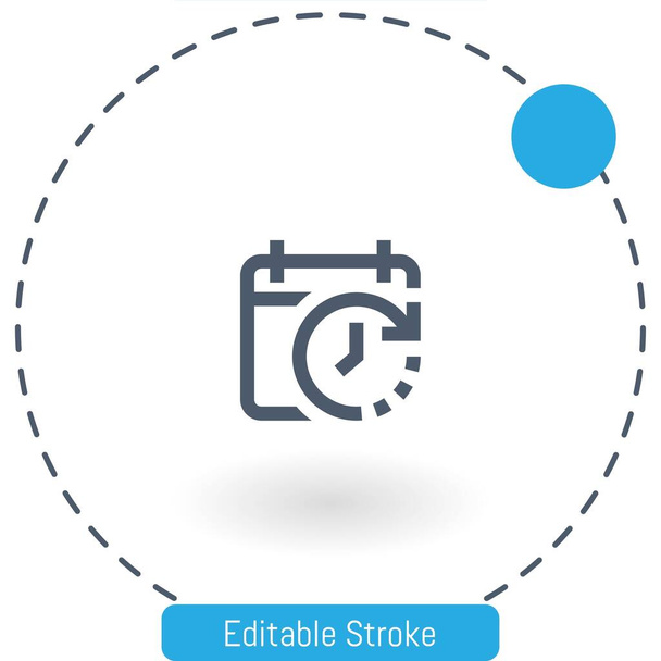 deadline   vector icon editable stroke outline icons for web and mobile - Vector, Image