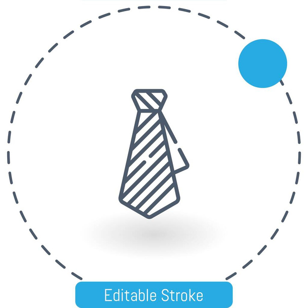 tie vector icon editable stroke outline icons for web and mobile - Vector, Image